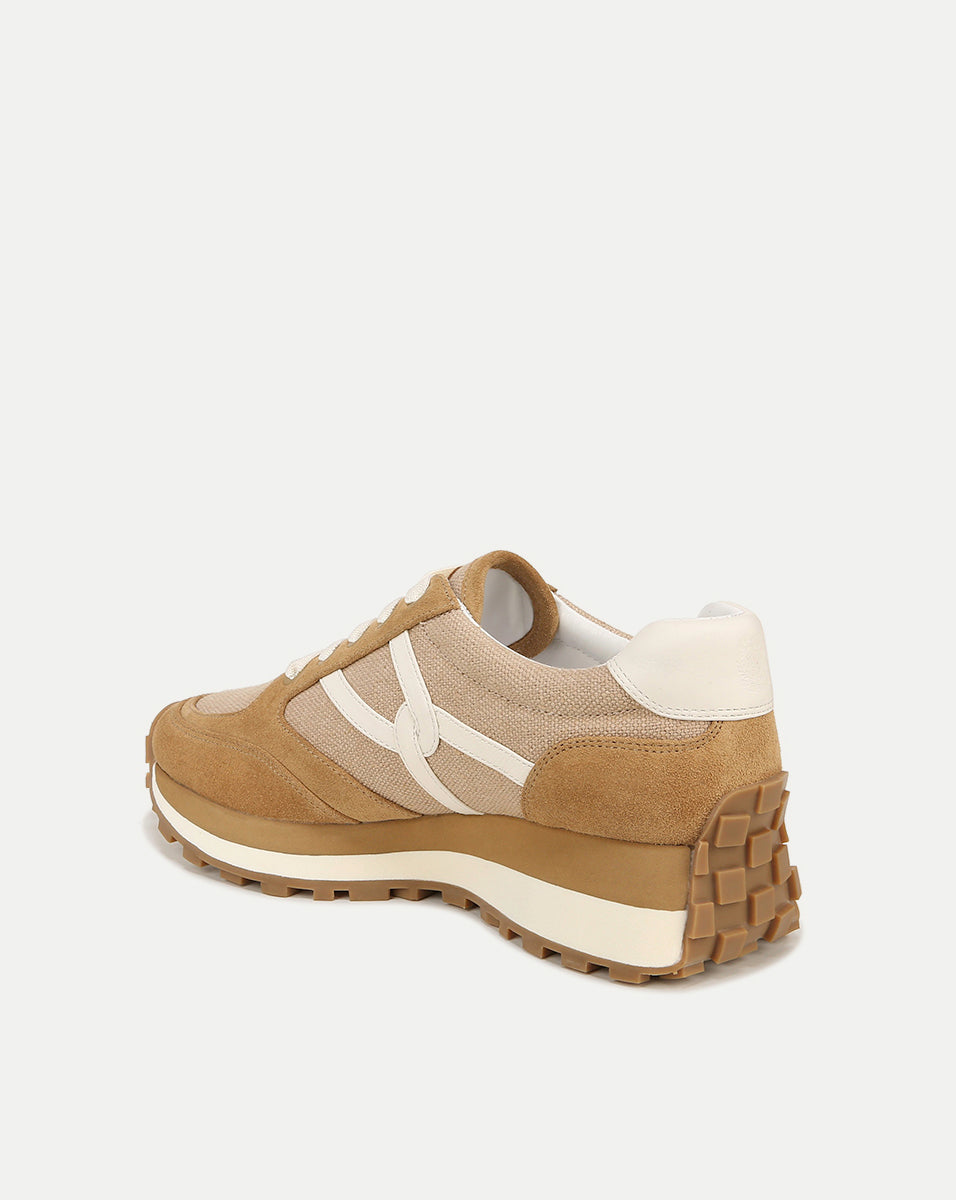 Valentina Leather Sneakers with Cushioned Midsole & Suede Details | Comfortable & Stylish