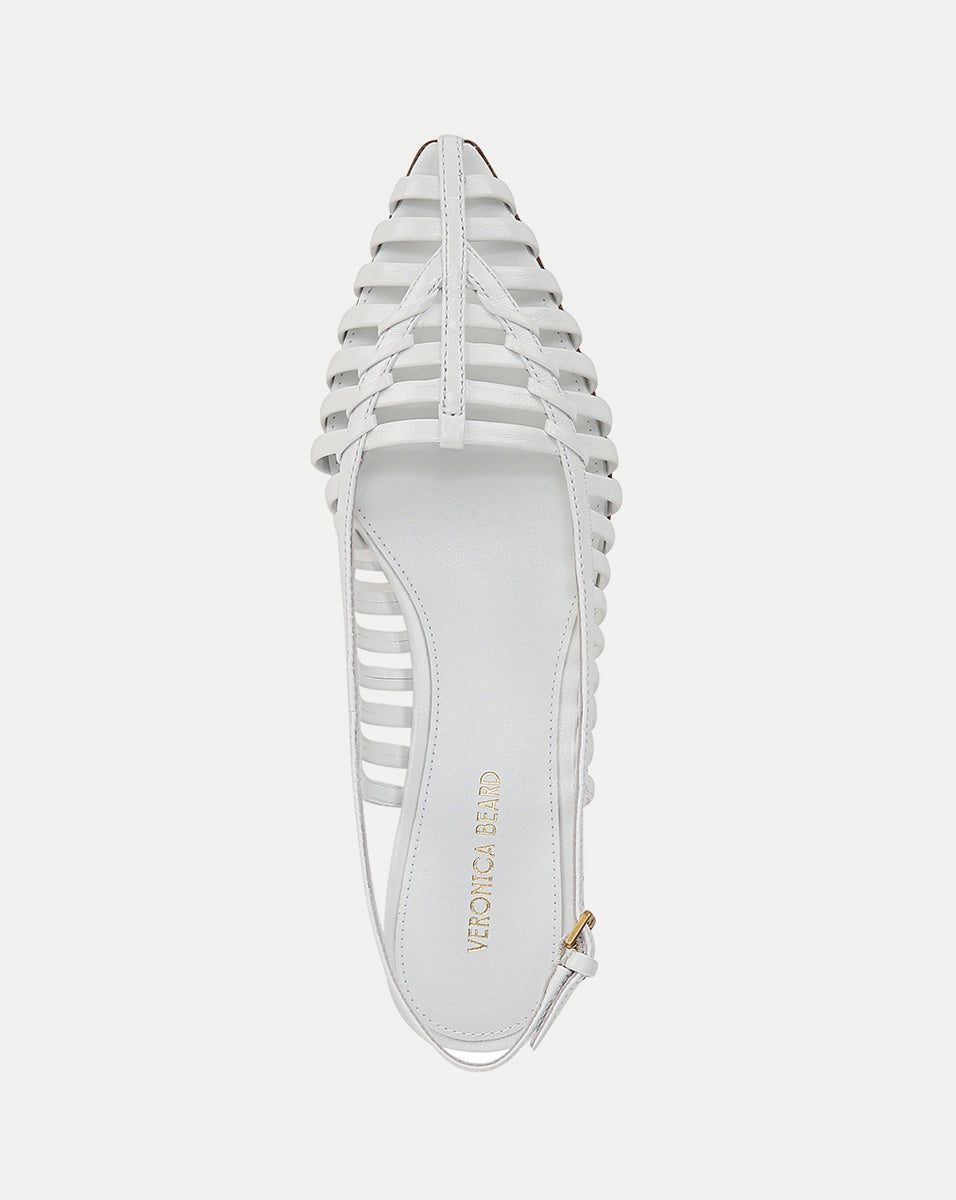 Leather Slingback Pump with Kitten Heel | Britte