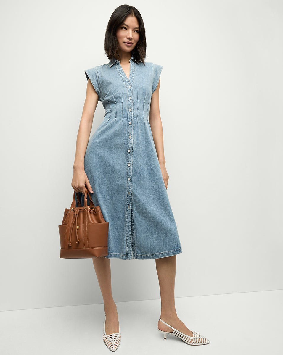 Leather Slingback Pump with Kitten Heel | Britte
