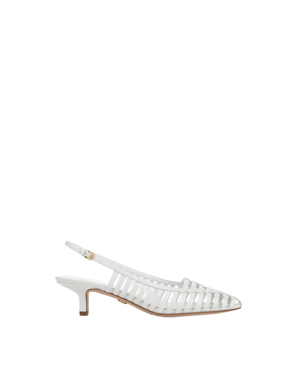 Leather Slingback Pump with Kitten Heel | Britte