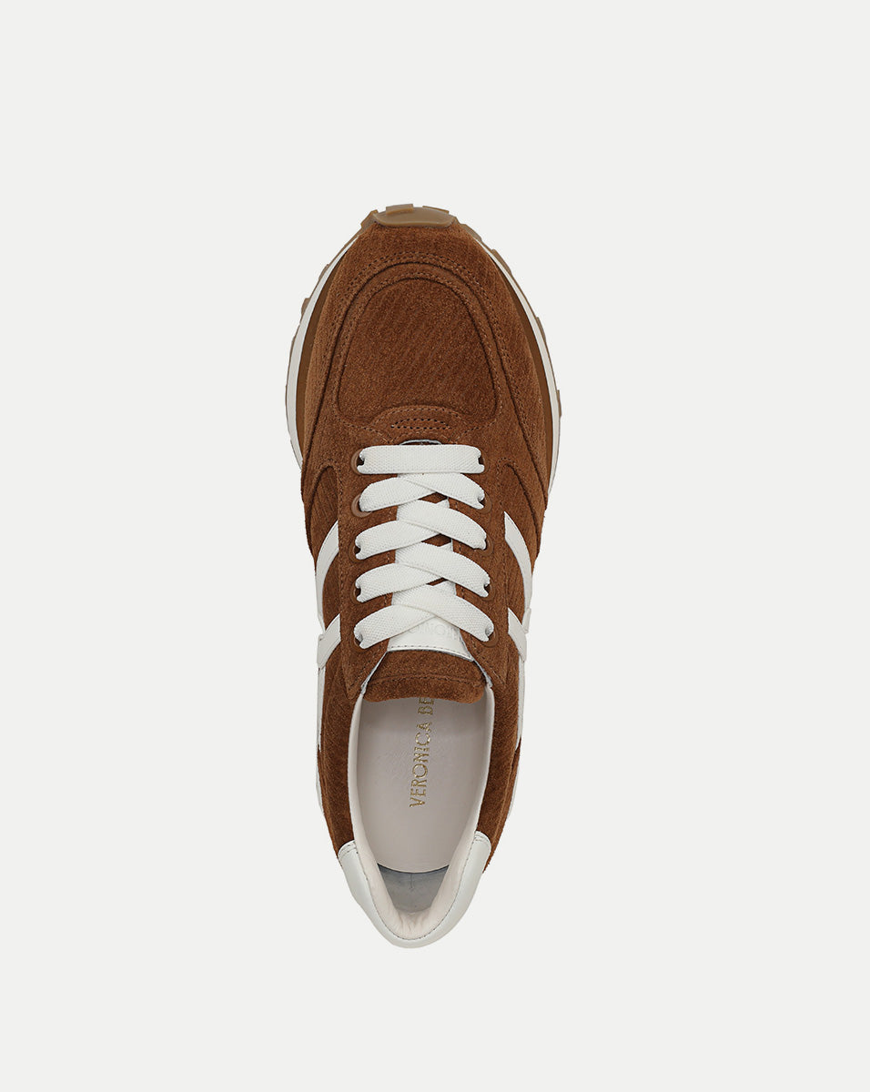 Corduroy Sneakers with 1" Platform & Leather Details | Valentina