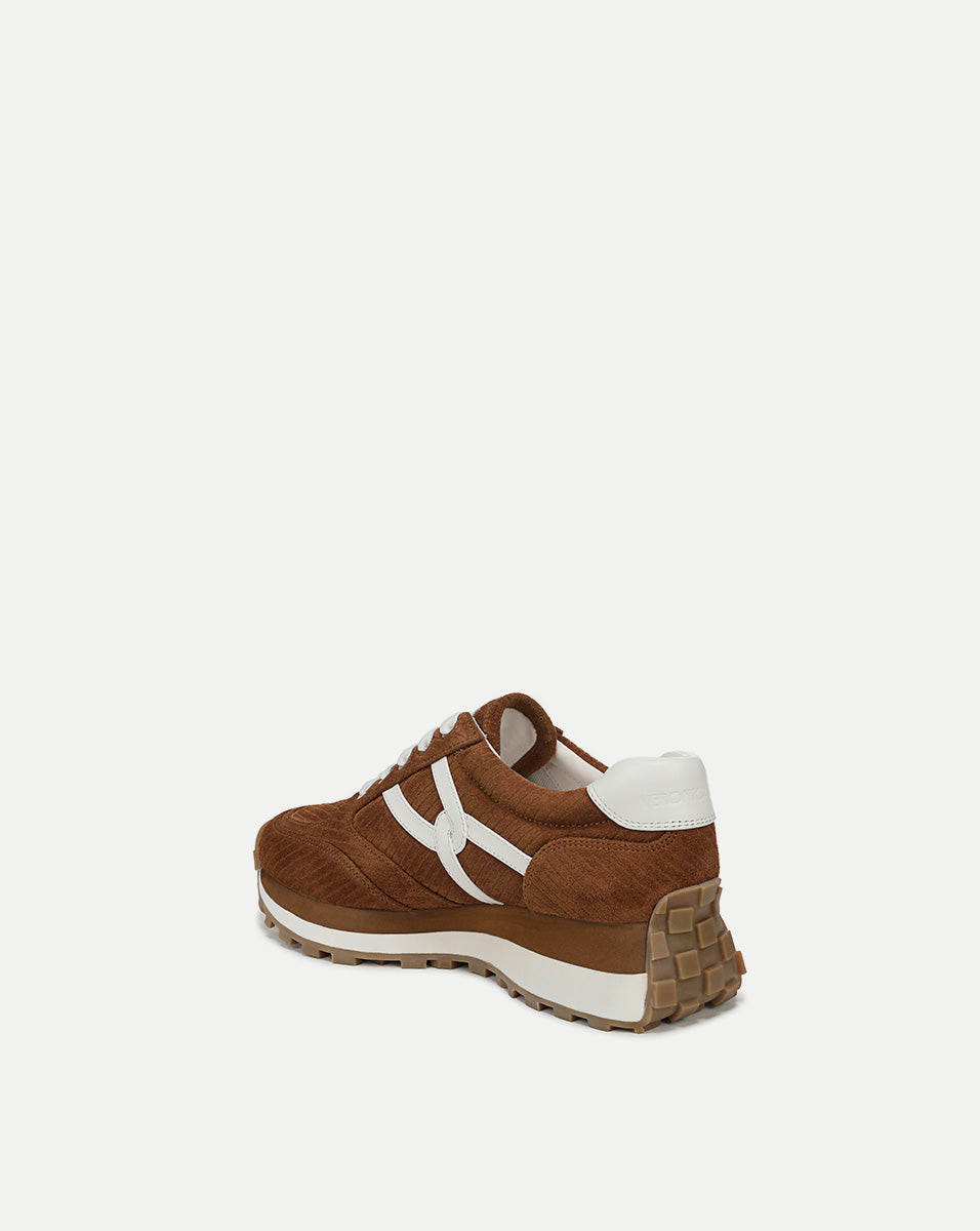 Corduroy Sneakers with 1" Platform & Leather Details | Valentina