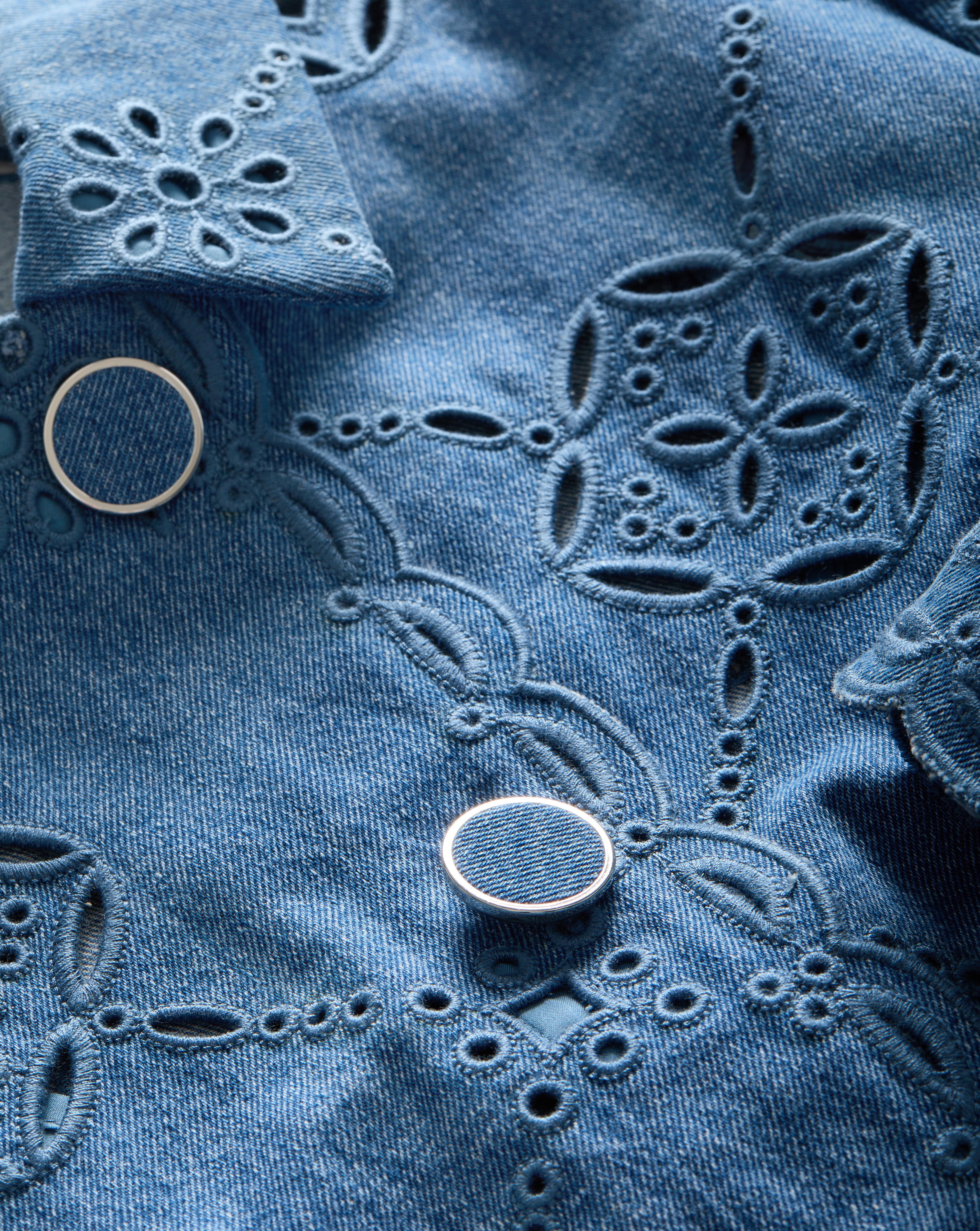Eyelet Shirtdress in 100% Cotton with Scallop Detailing | Erilyn