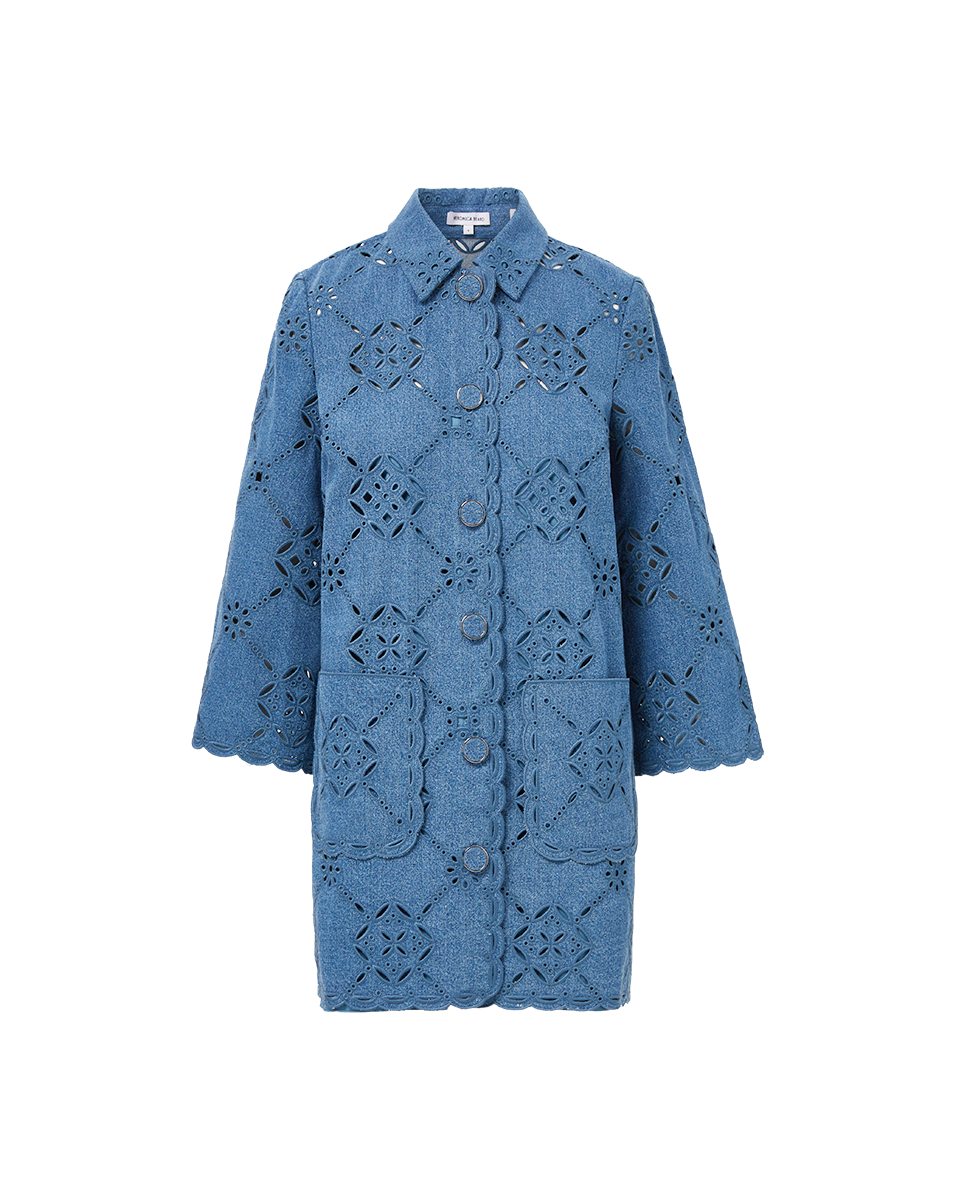Eyelet Shirtdress in 100% Cotton with Scallop Detailing | Erilyn