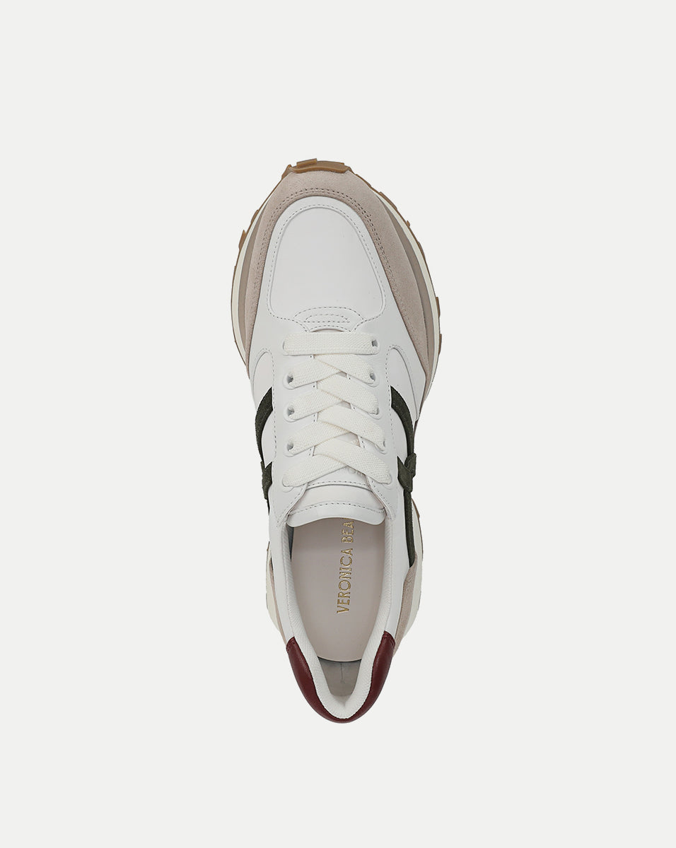 Valentina Leather Sneakers with Cushioned Midsole & Suede Details | Comfortable & Stylish