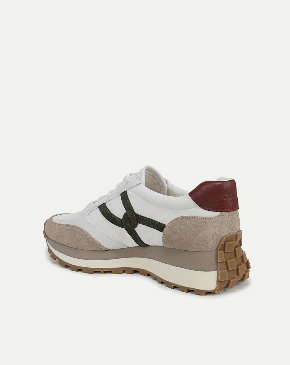Valentina Leather Sneakers with Cushioned Midsole & Suede Details | Comfortable & Stylish