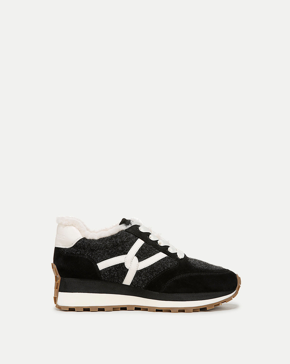 Shearling-Lined Sneakers for Women | Valentina Plush Winter Shoes