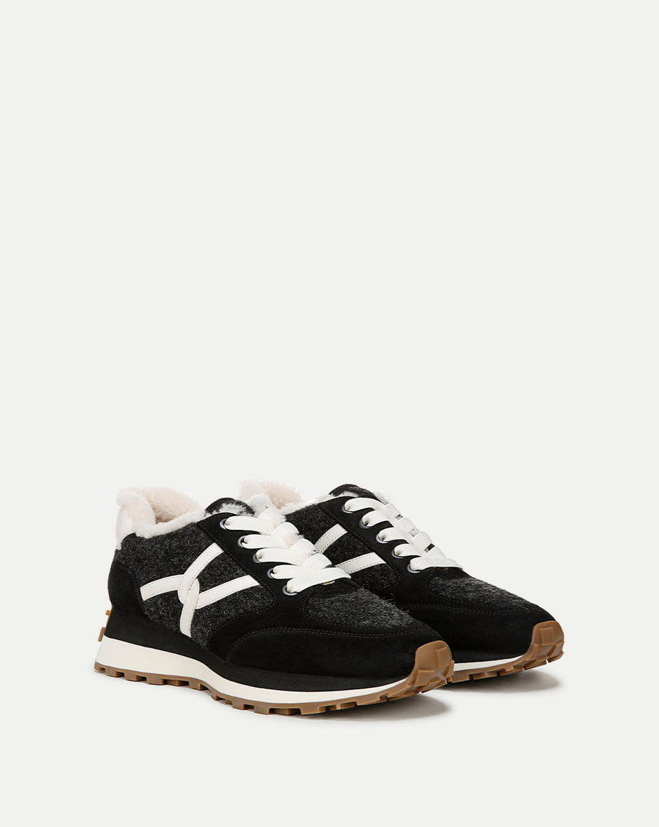 Shearling-Lined Sneakers for Women | Valentina Plush Winter Shoes