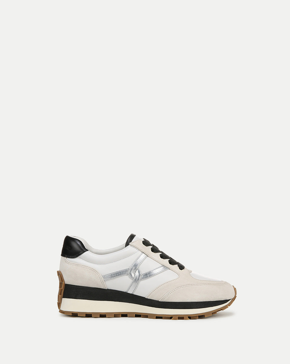 Valentina Leather Sneakers with Cushioned Midsole & Suede Details | Comfortable & Stylish