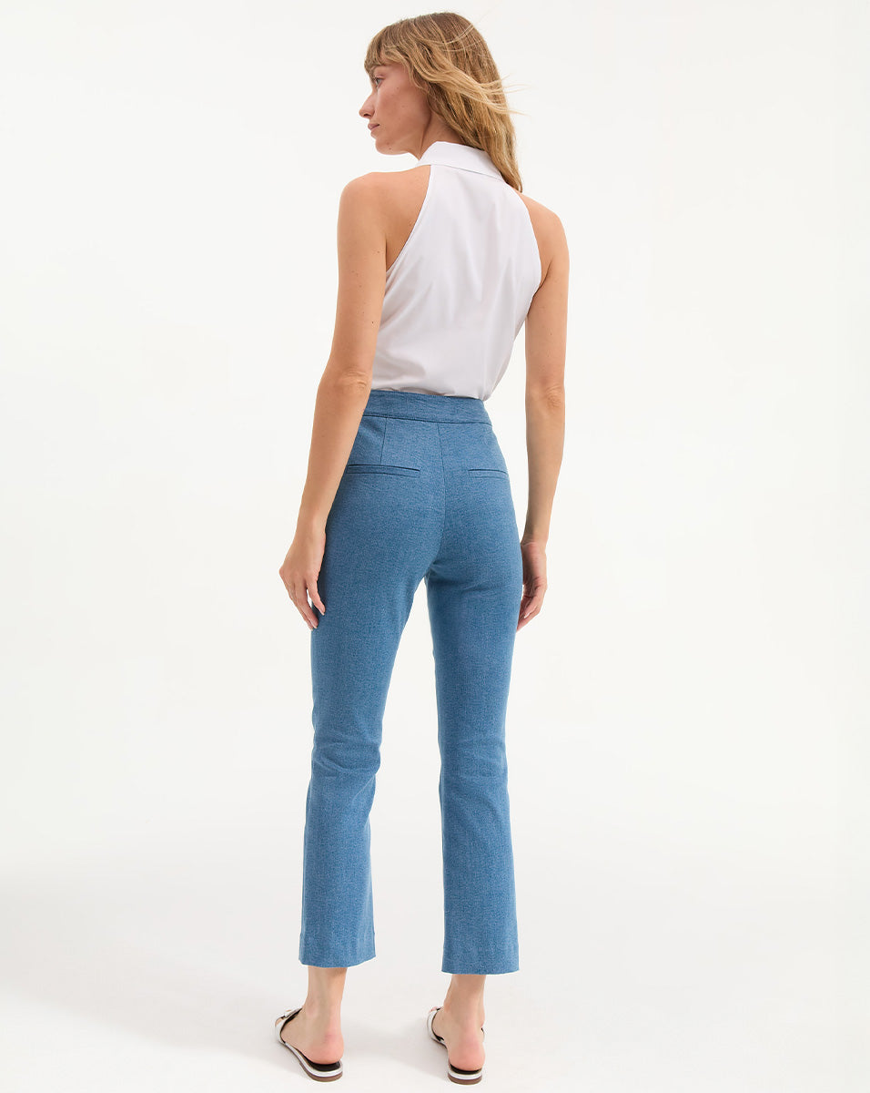 Stretch Denim Cropped Flare Pants | Kimra Pant