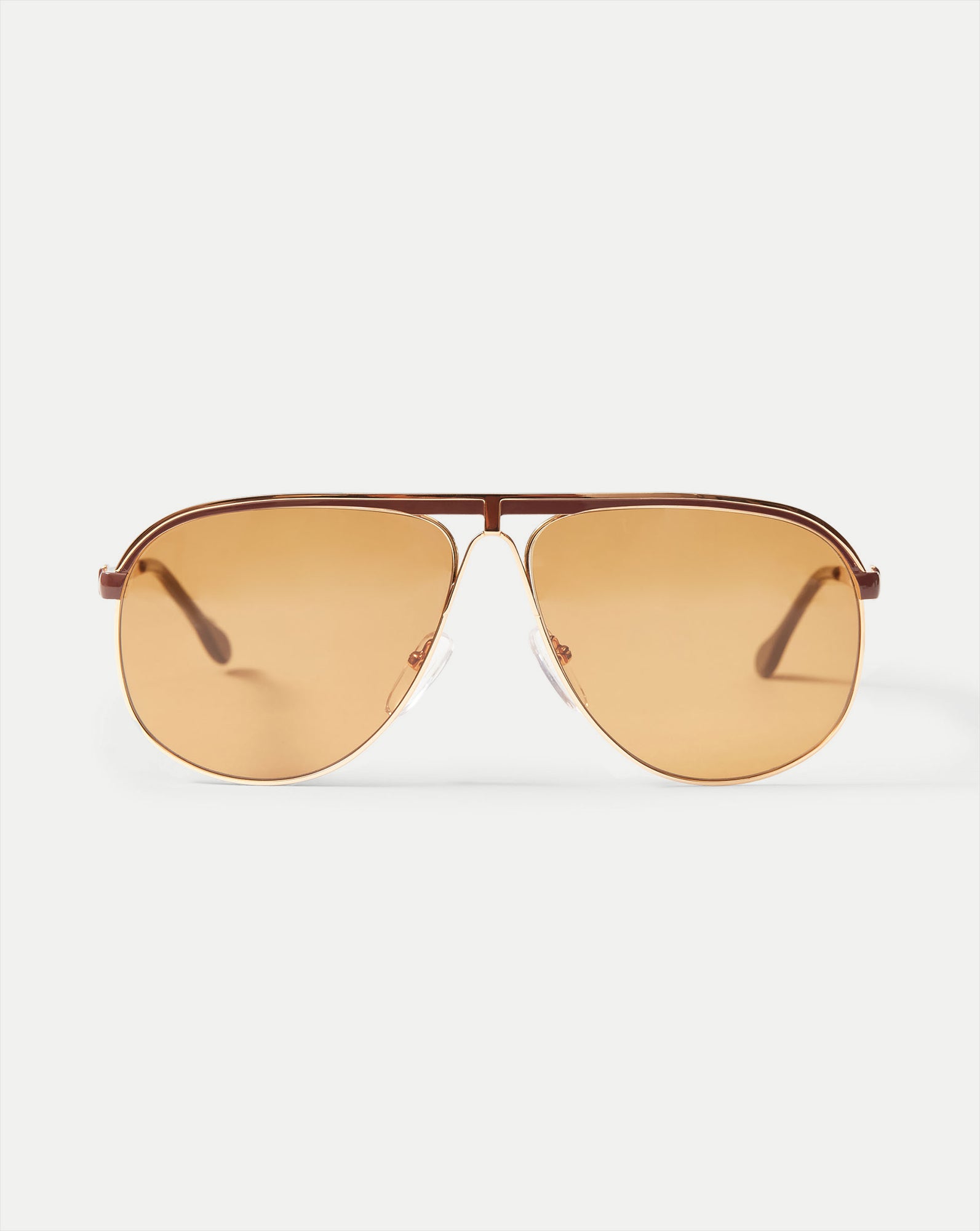 Farrah Aviator Sunglasses with Brown-Tinted Lenses | Selima Optique