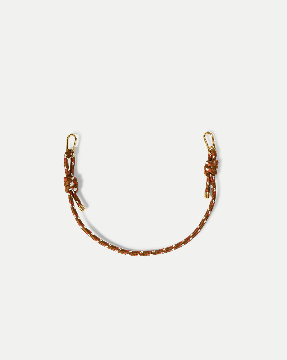 Adjustable Paracord Bag Strap with Carabiner | Gold Accent Tips
