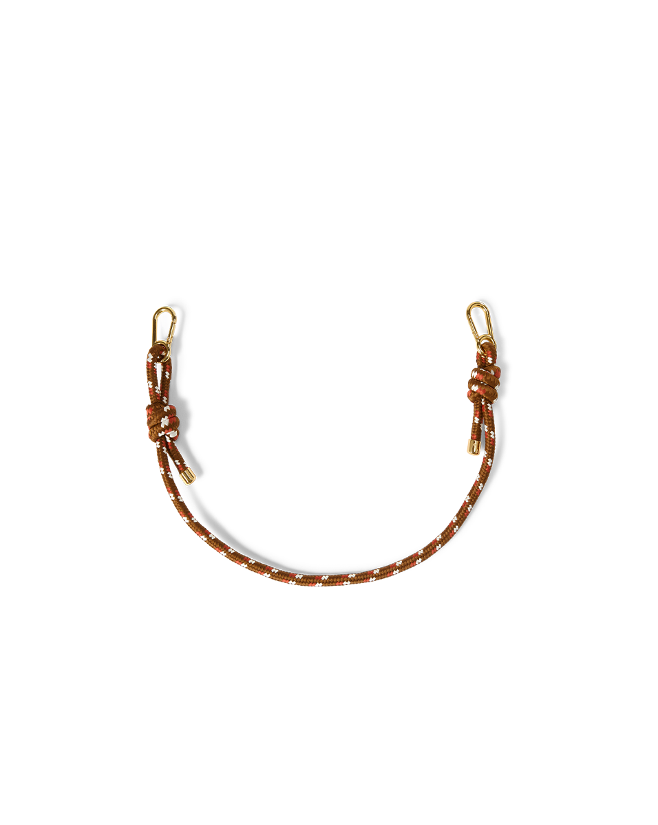 Adjustable Paracord Bag Strap with Carabiner | Gold Accent Tips