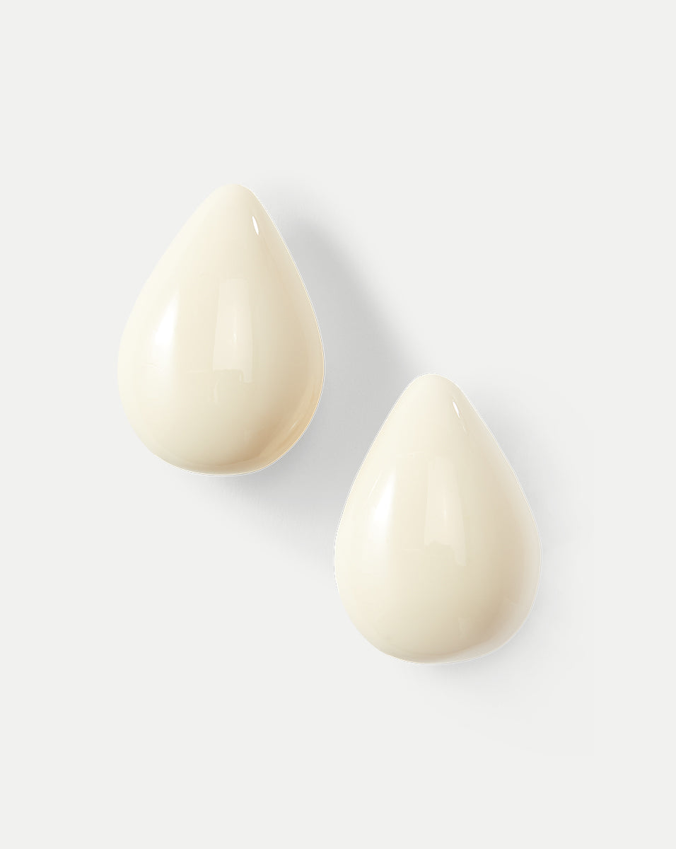 Handcrafted Ivory Teardrop Earrings | Julietta Musgrave