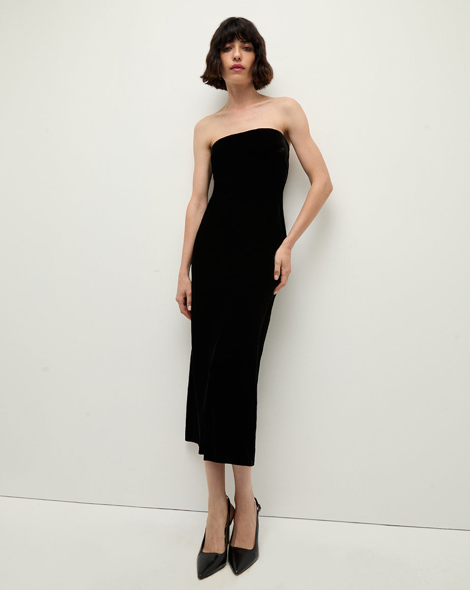 Strapless Velvet Dress for Date Night & Cocktail Hour | Flora