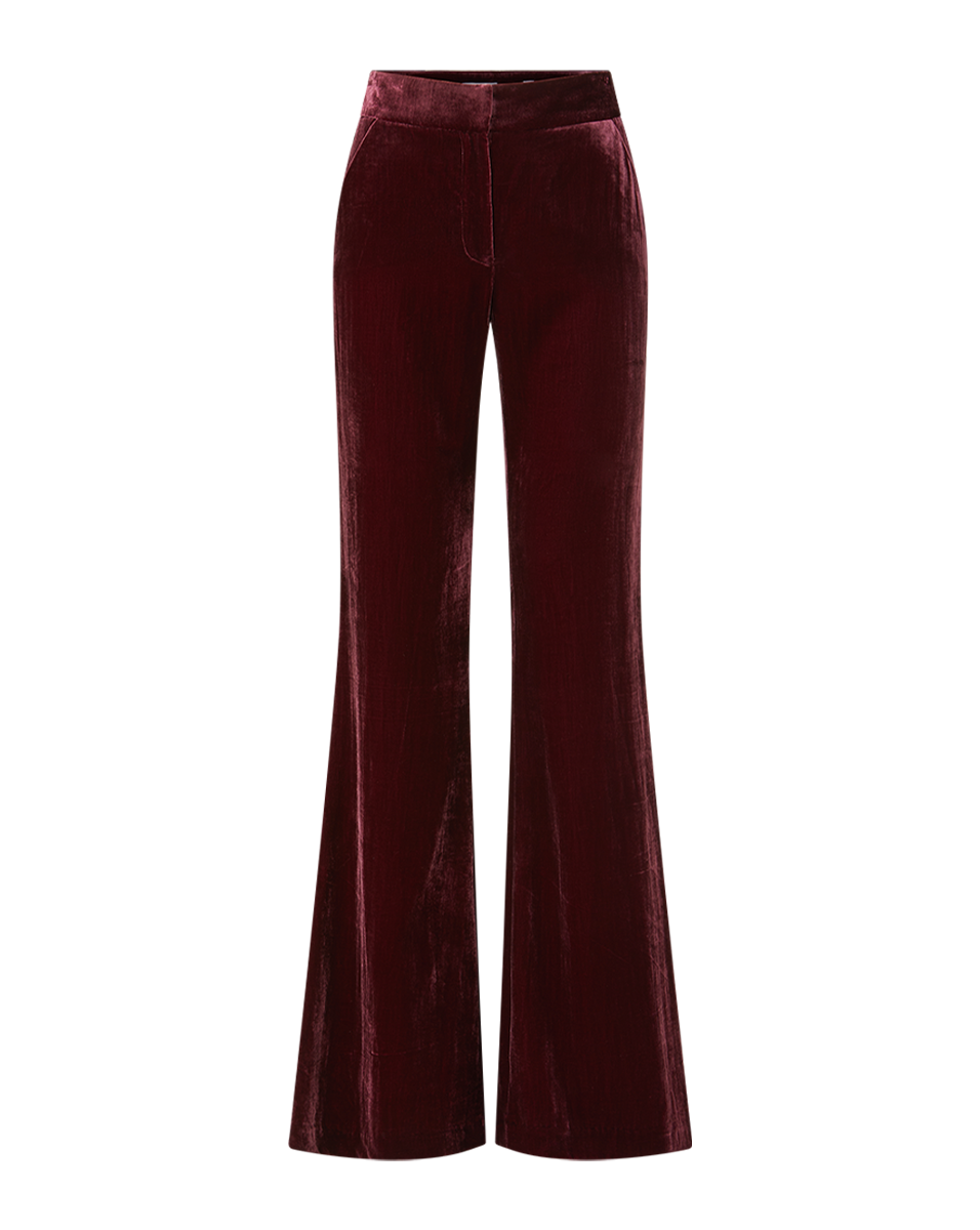 Luxury Velvet Pants for Women | High-Rise Flared Leg | Lebone