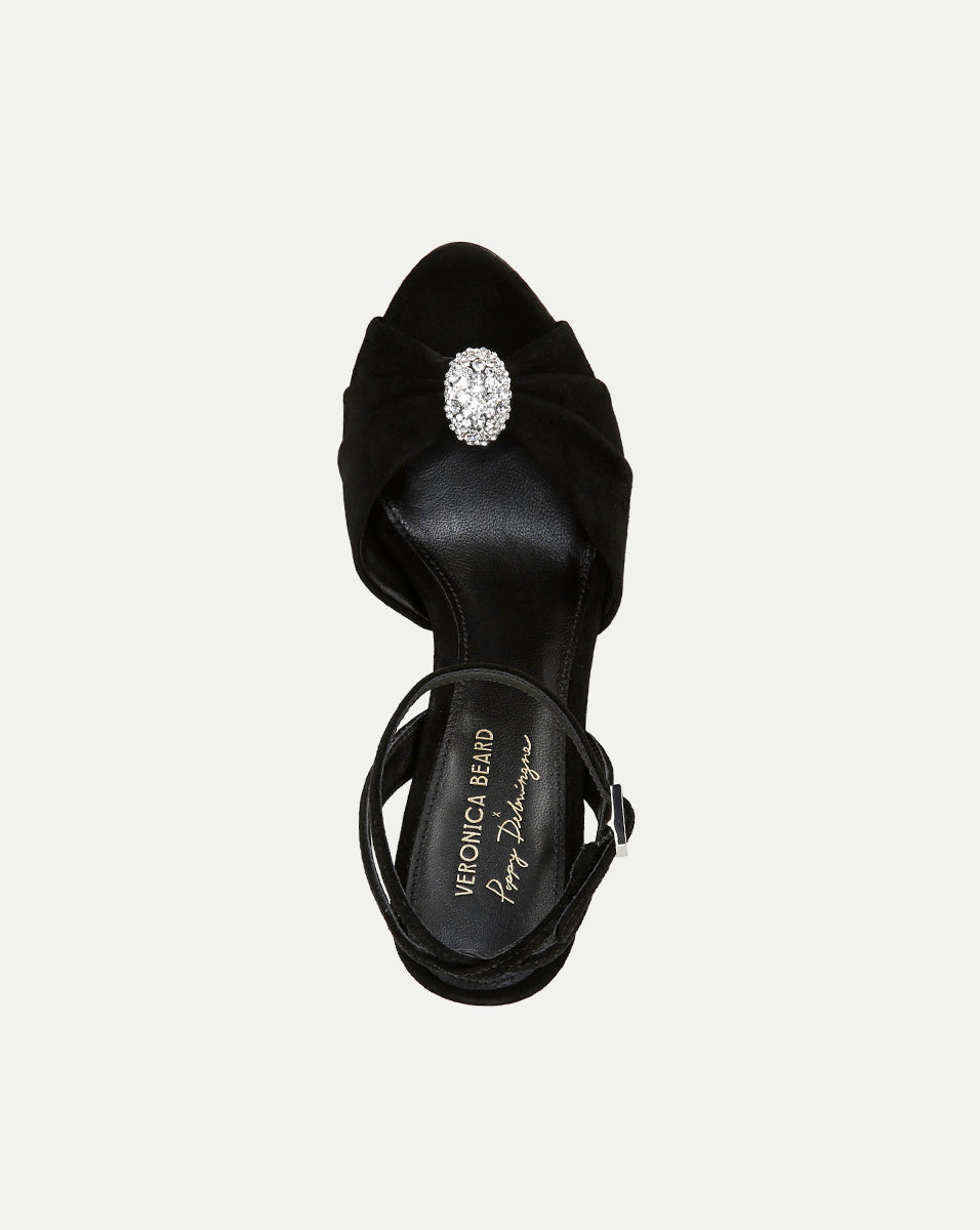 Genevieve Peep-Toe Stiletto Sandals for Parties | Ankle Strap & Padded Insole