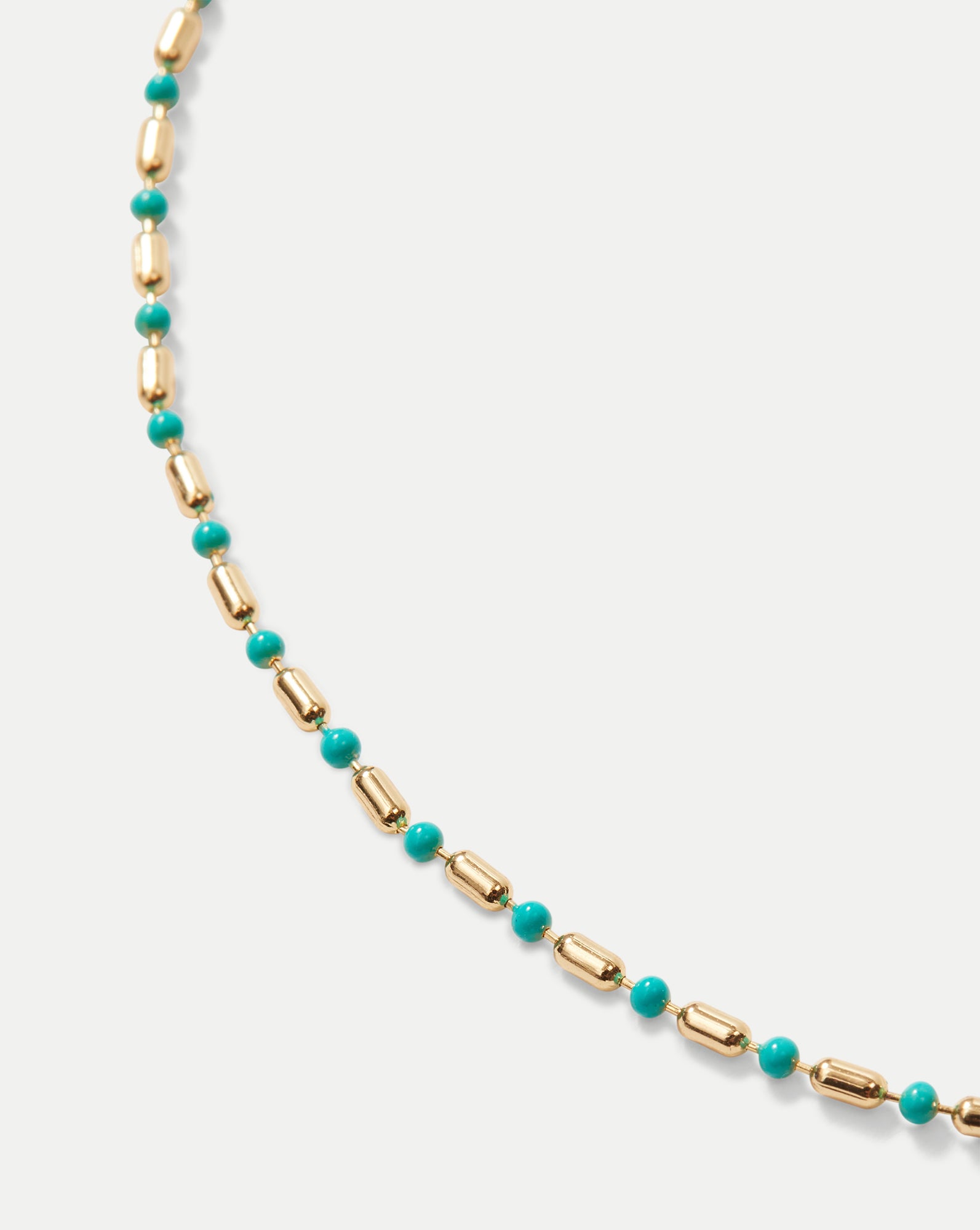 18" Gold-Plated Enamel Bead Chain Necklace for Layering | VB