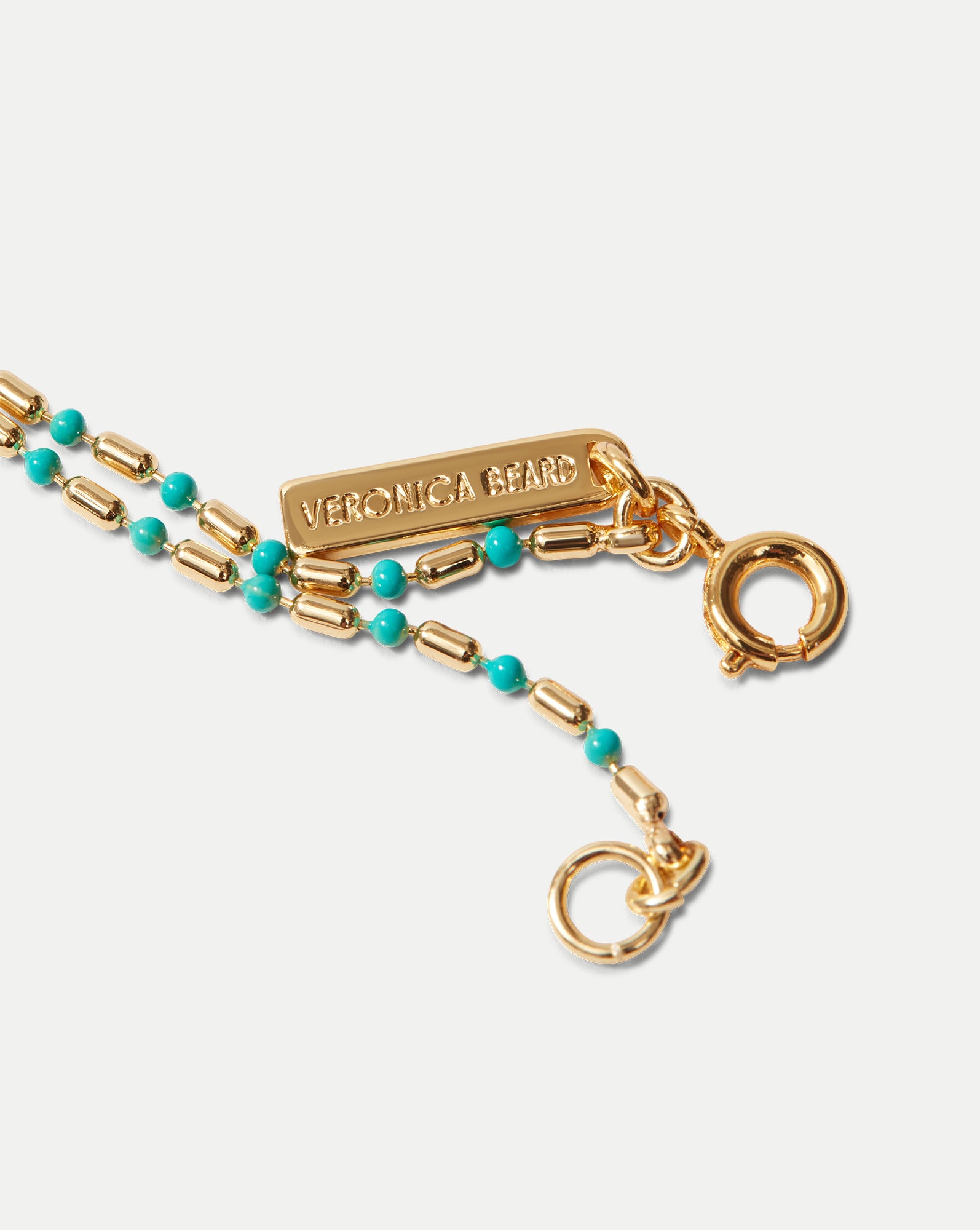 18" Gold-Plated Enamel Bead Chain Necklace for Layering | VB