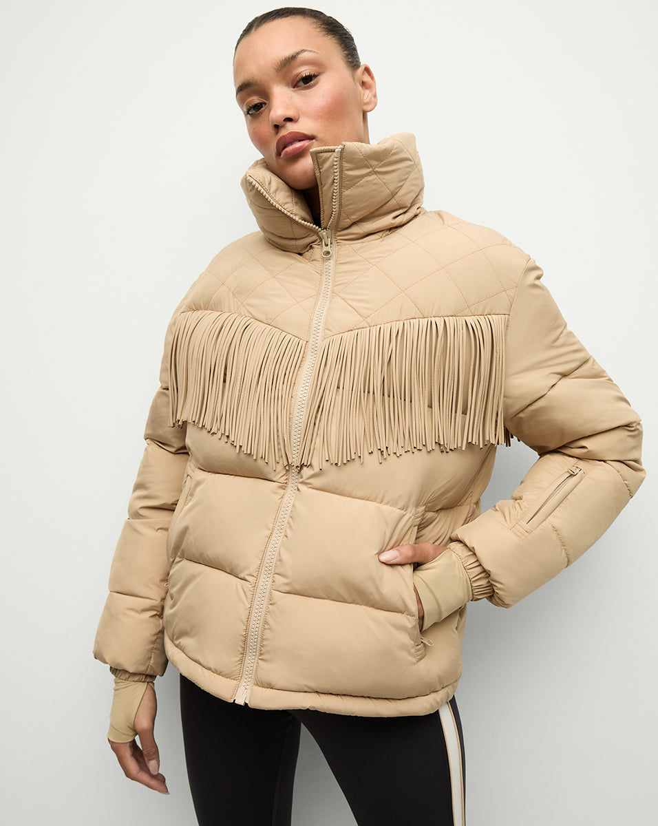 Waterproof Insulated Puffer Jacket with Fringe | Fairbanks Fox