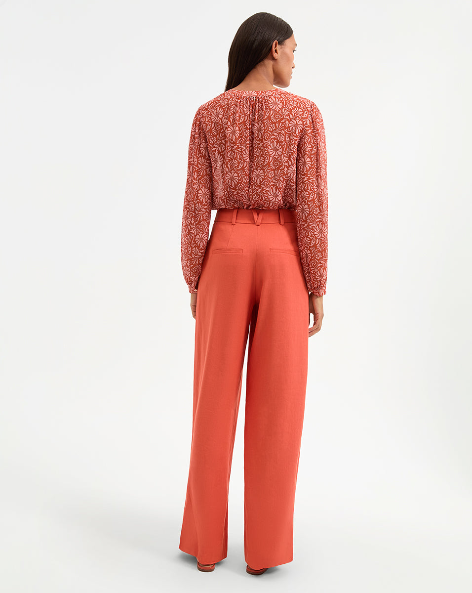 Wide-Leg Linen Pants for Women | Heyser High-Waisted Trousers
