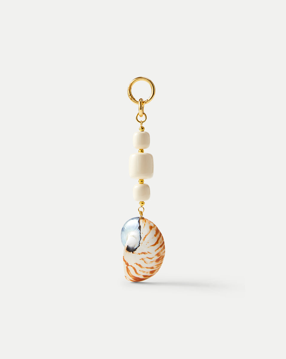 Nantucket Shell Resin Bag Charm | Julietta Jewelry
