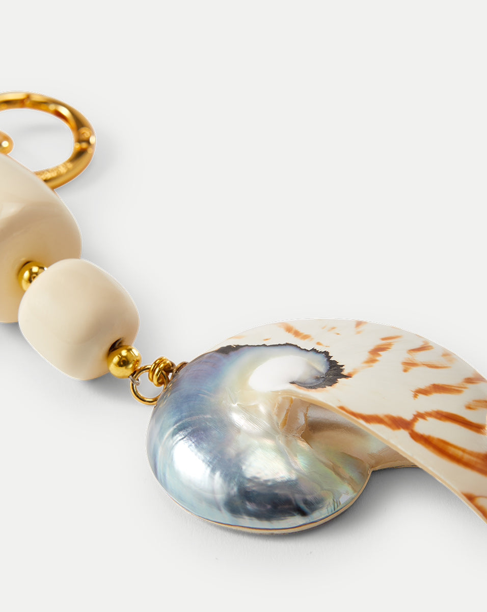 Nantucket Shell Resin Bag Charm | Julietta Jewelry