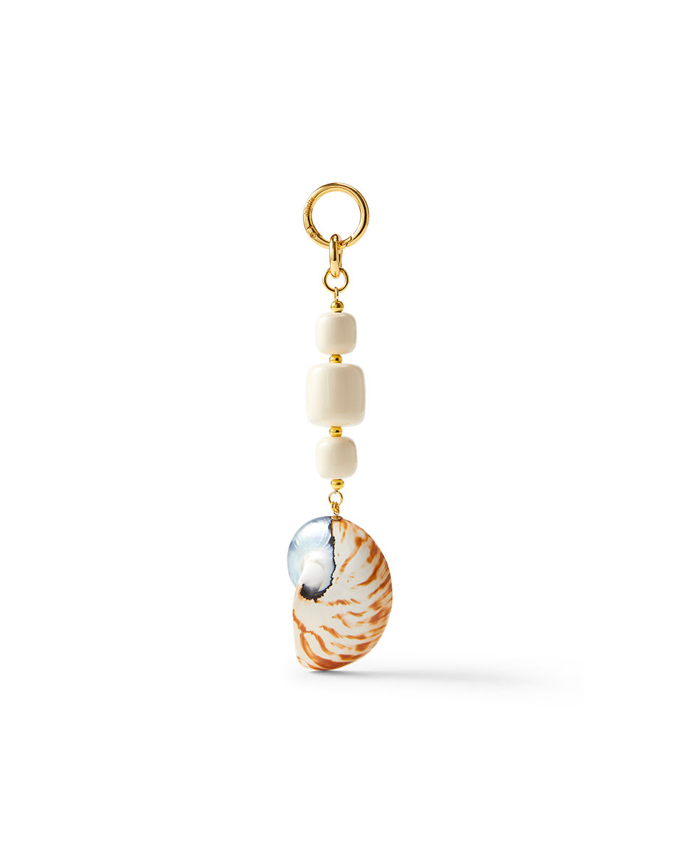 Nantucket Shell Resin Bag Charm | Julietta Jewelry