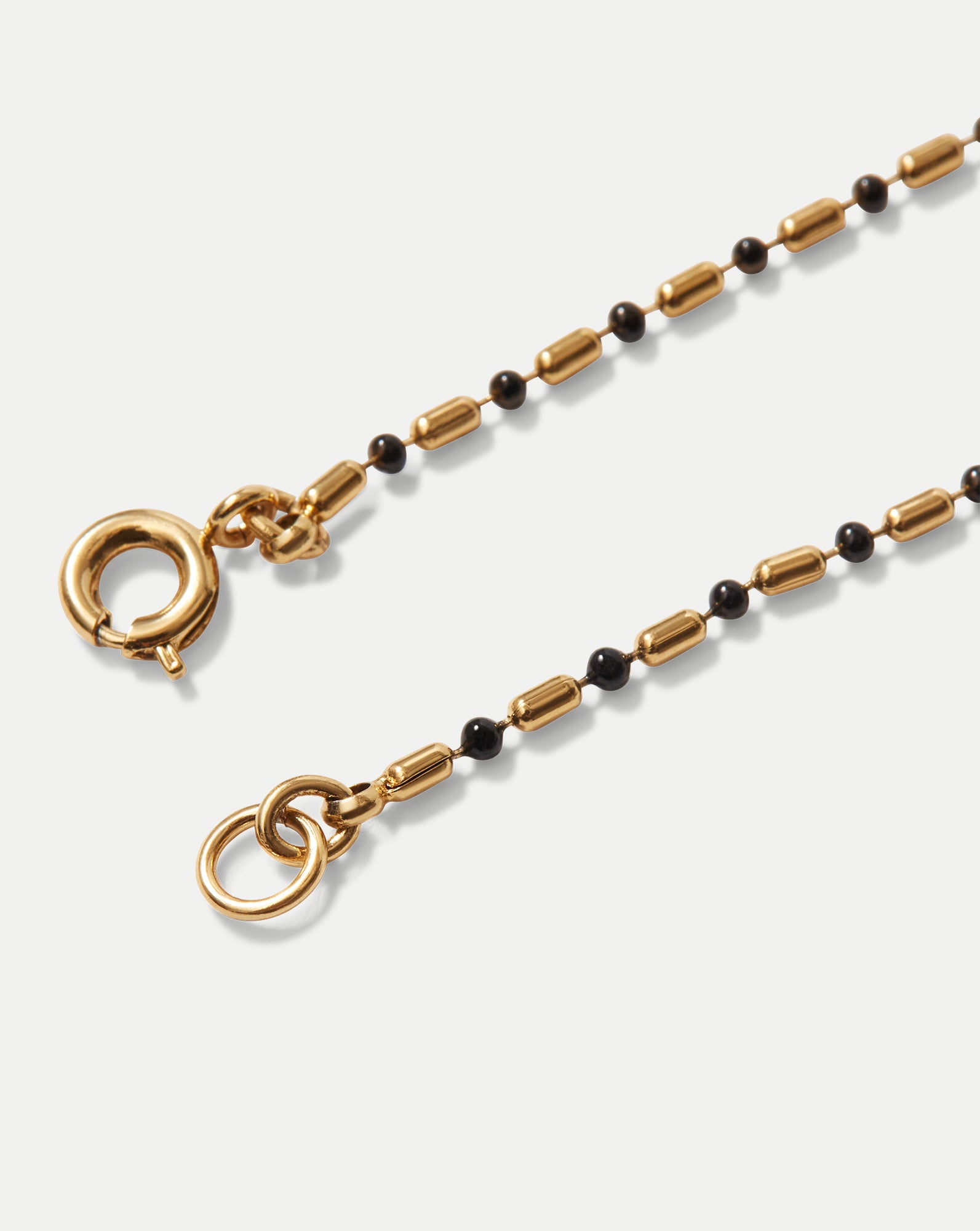 Gold & Turquoise Enamel Bead Anklet | Waterproof & Durable