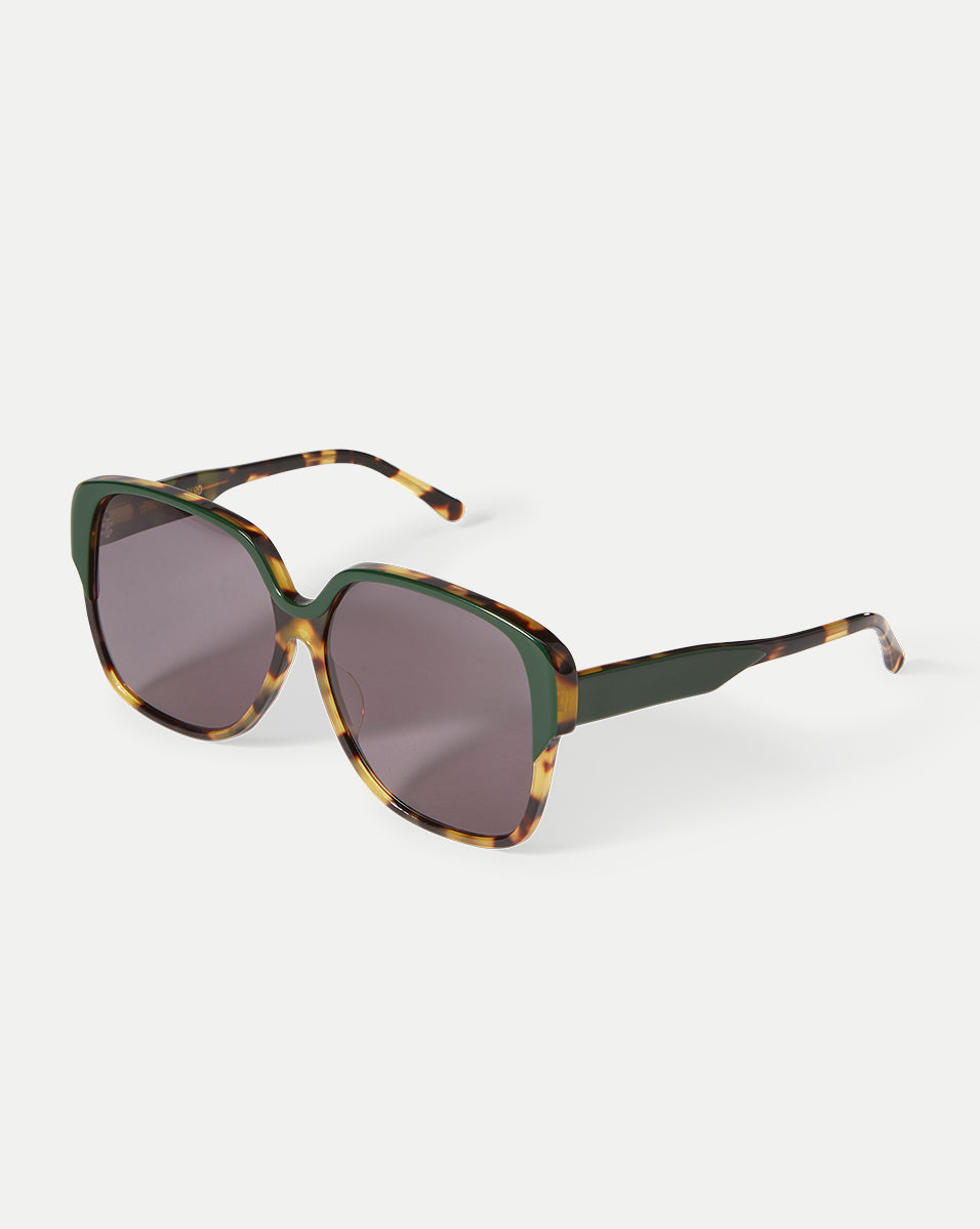 Oversized Sunglasses with Tortoise Frame & Dark Gray Lenses | Selima Optique