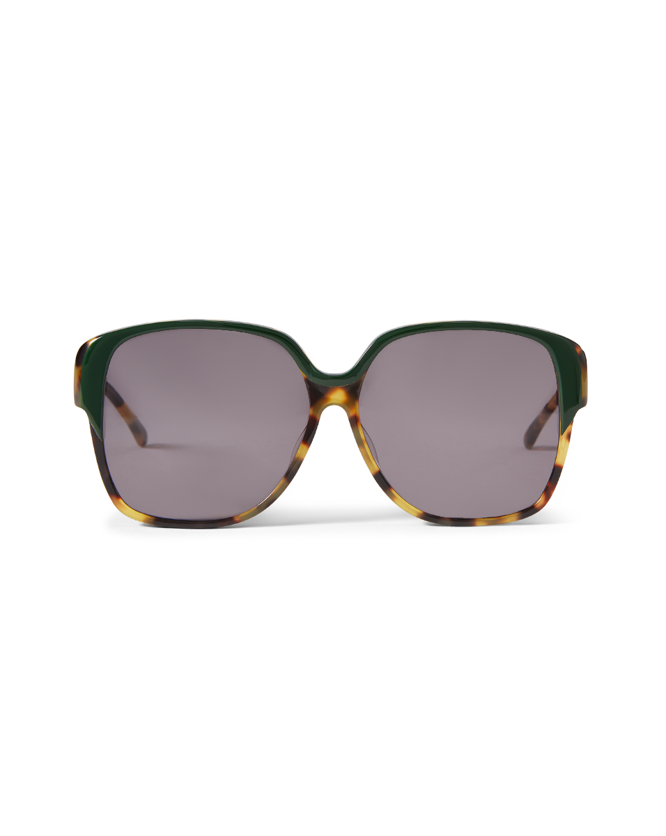 Oversized Sunglasses with Tortoise Frame & Dark Gray Lenses | Selima Optique