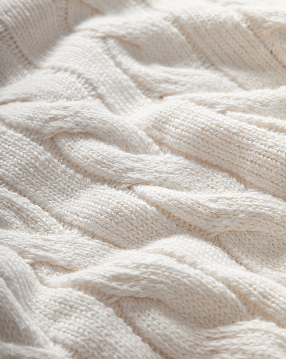 Linen-Silk Cable Knit Sweater for Women | Eleanor Pullover