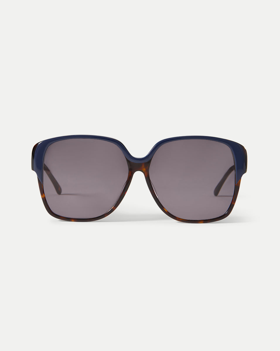 Oversized Sunglasses with Tortoise Frame & Dark Gray Lenses | Selima Optique