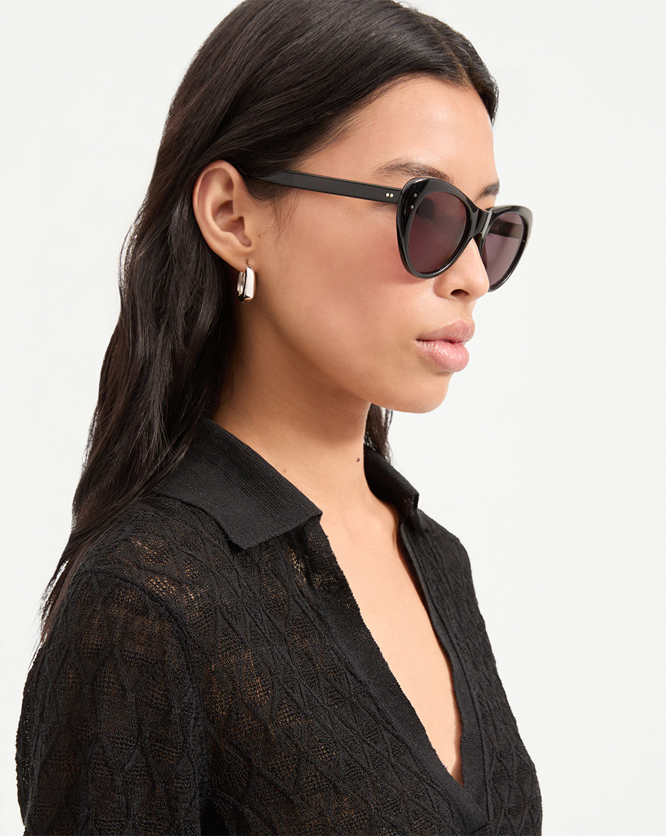 Chic Cat-Eye Sunglasses with Green CR-39 Lenses | Selima Optique Edie