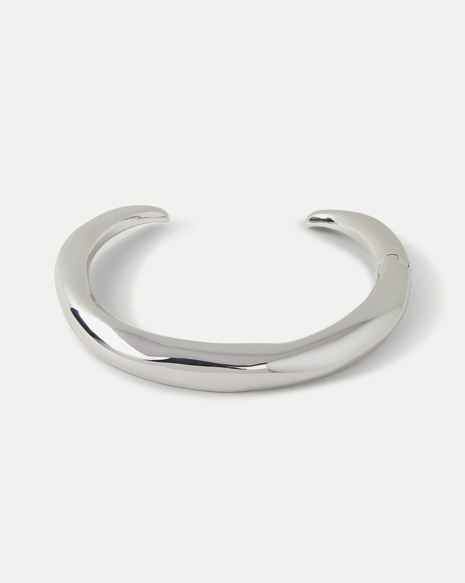 Silver Collar Necklace in Rhodium-Plated Brass | Alexis Bittar