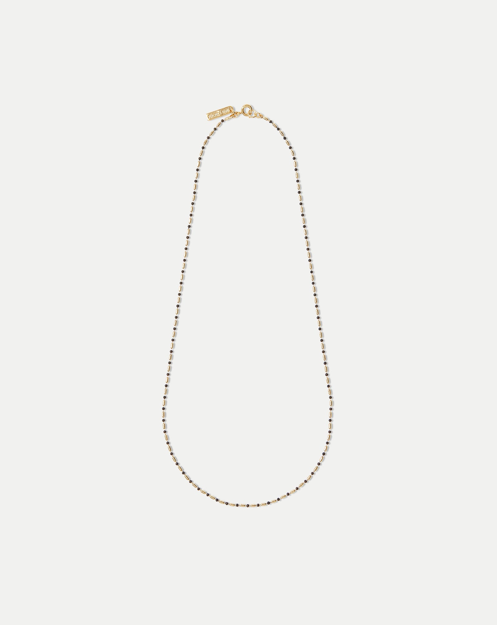 18" Gold-Plated Enamel Bead Chain Necklace for Layering | VB