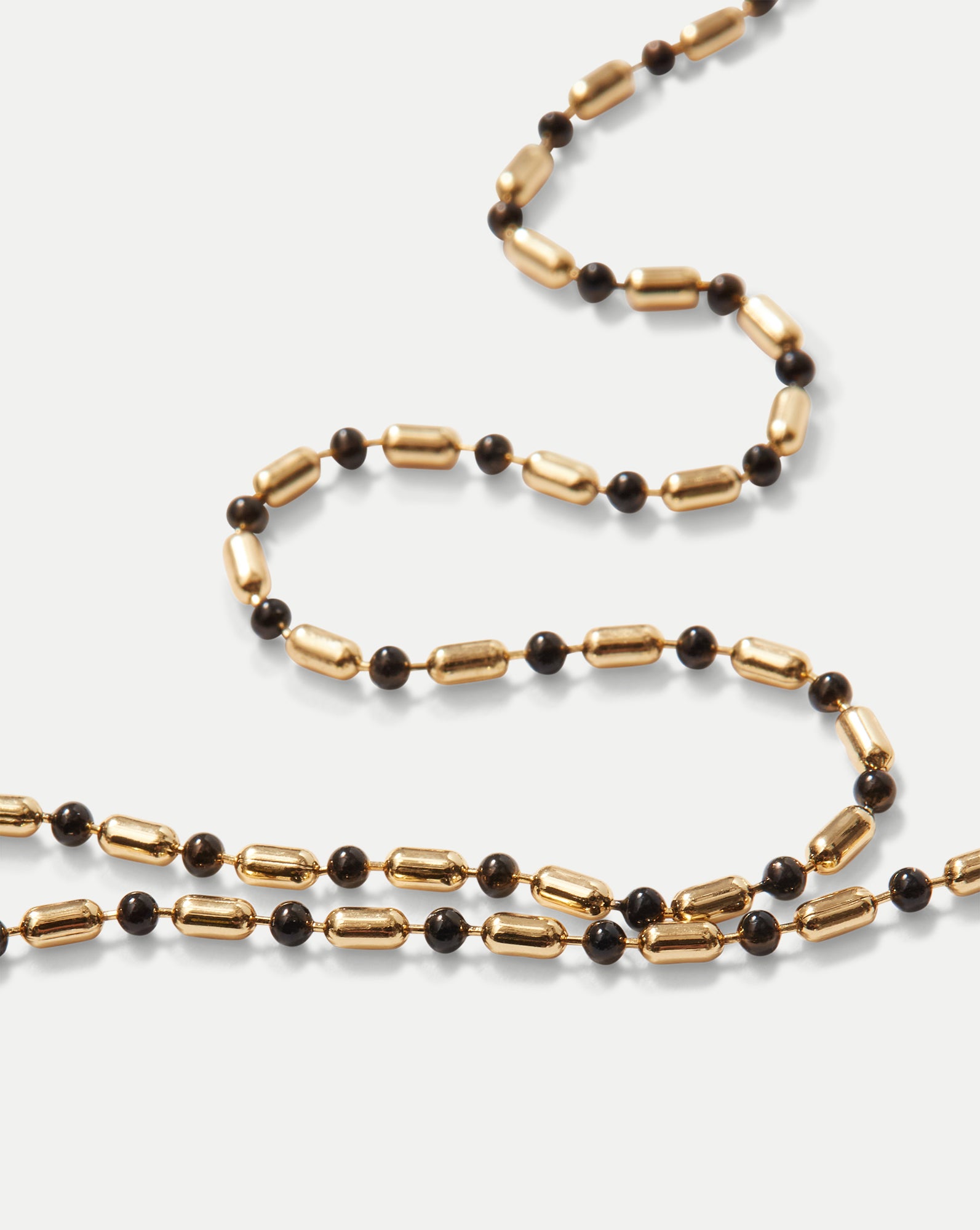 18" Gold-Plated Enamel Bead Chain Necklace for Layering | VB