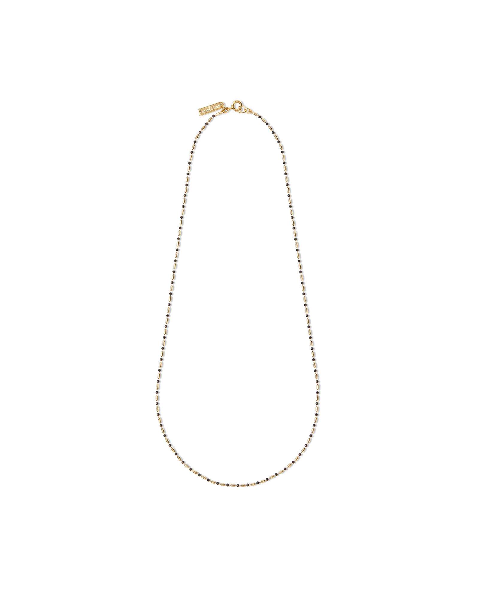 18" Gold-Plated Enamel Bead Chain Necklace for Layering | VB