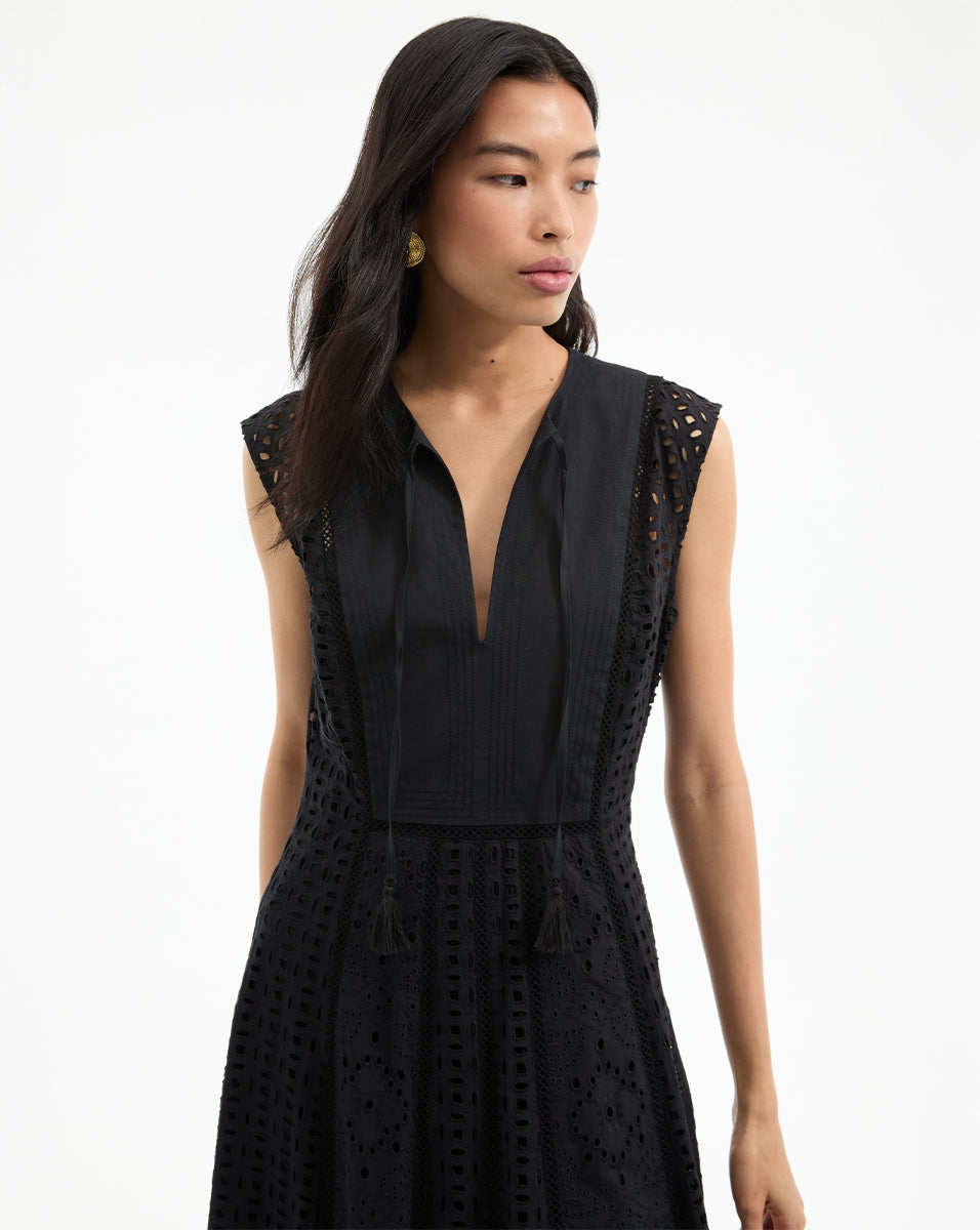 Eyelet Maxi Dress for Summer | Alina Cotton Dress