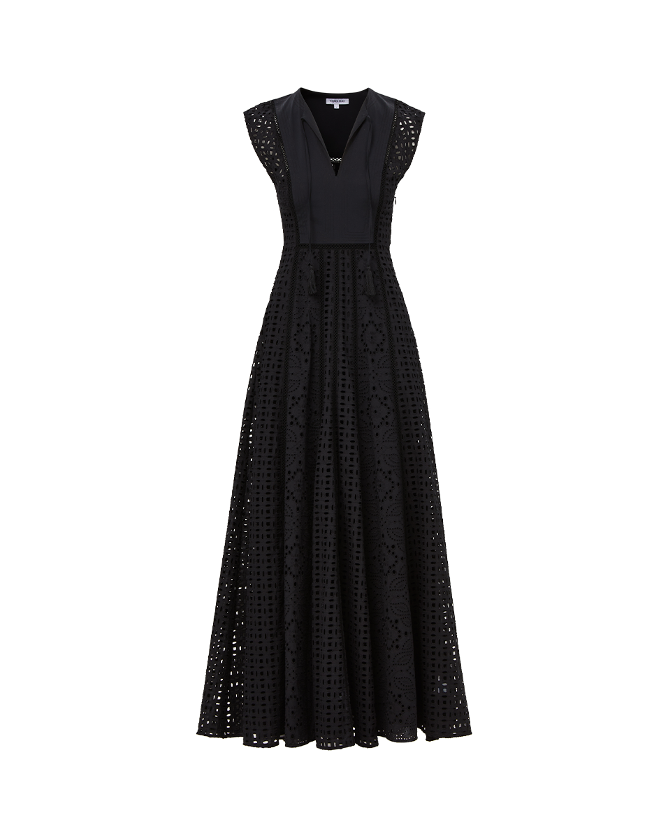 Eyelet Maxi Dress for Summer | Alina Cotton Dress