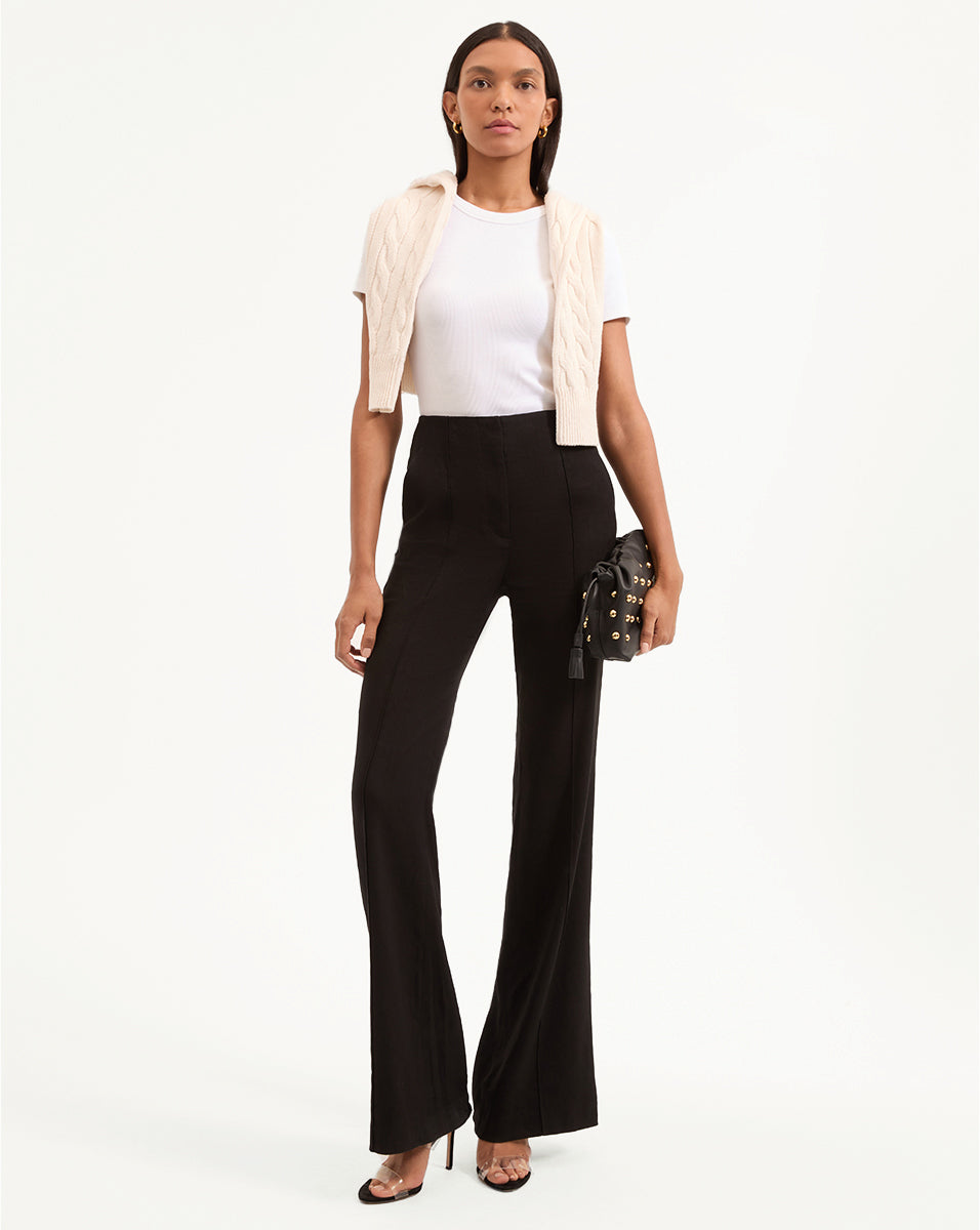 Wide-Leg Linen Pants for Women | High Waist & Stretch | Komi