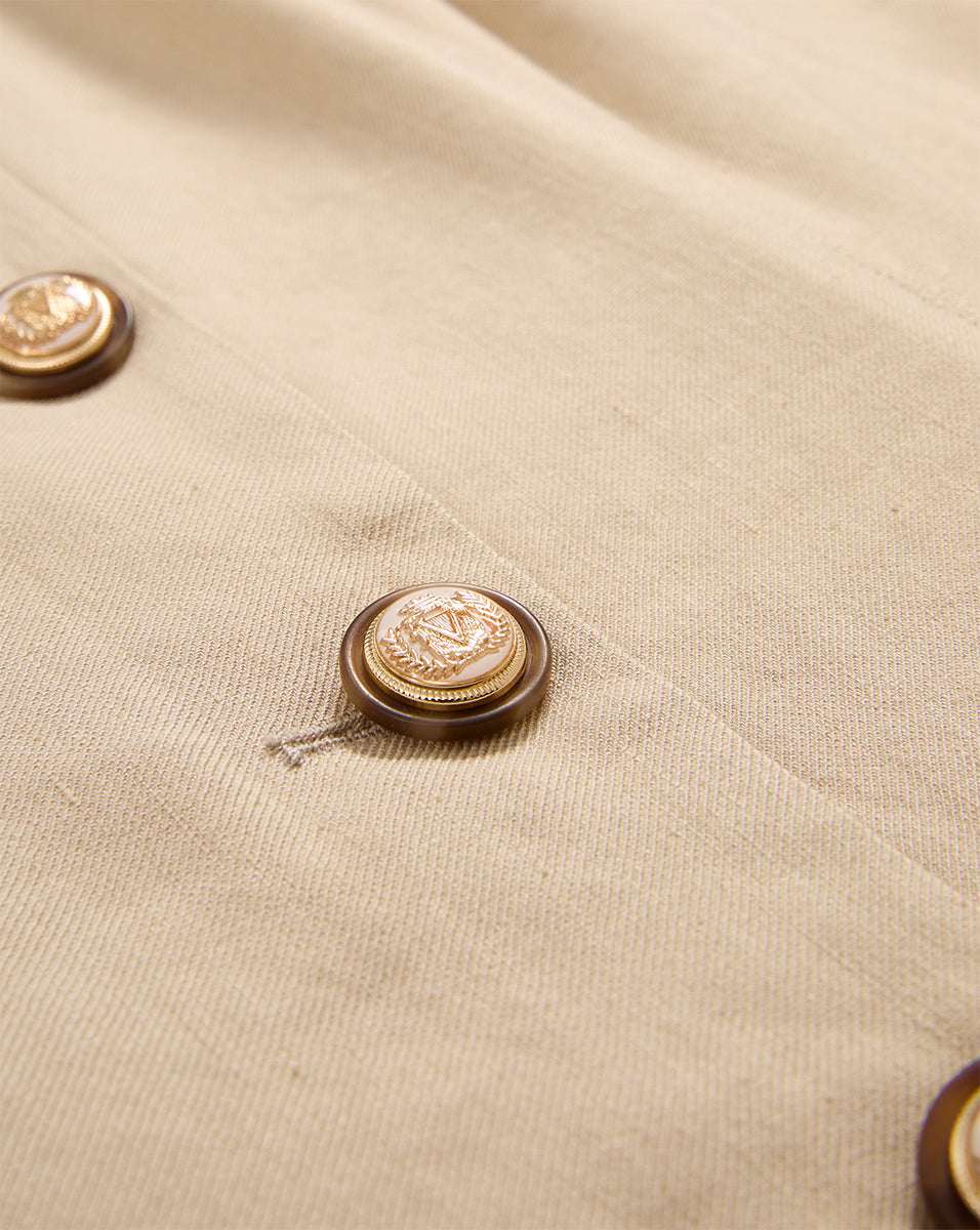 Pleated Midi Dress in Italian Linen Blend | Lou Summer Dress
