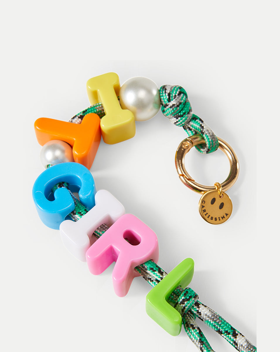 Custom Handmade Bag Charm with Acrylic Beads | Cariissima It Girl