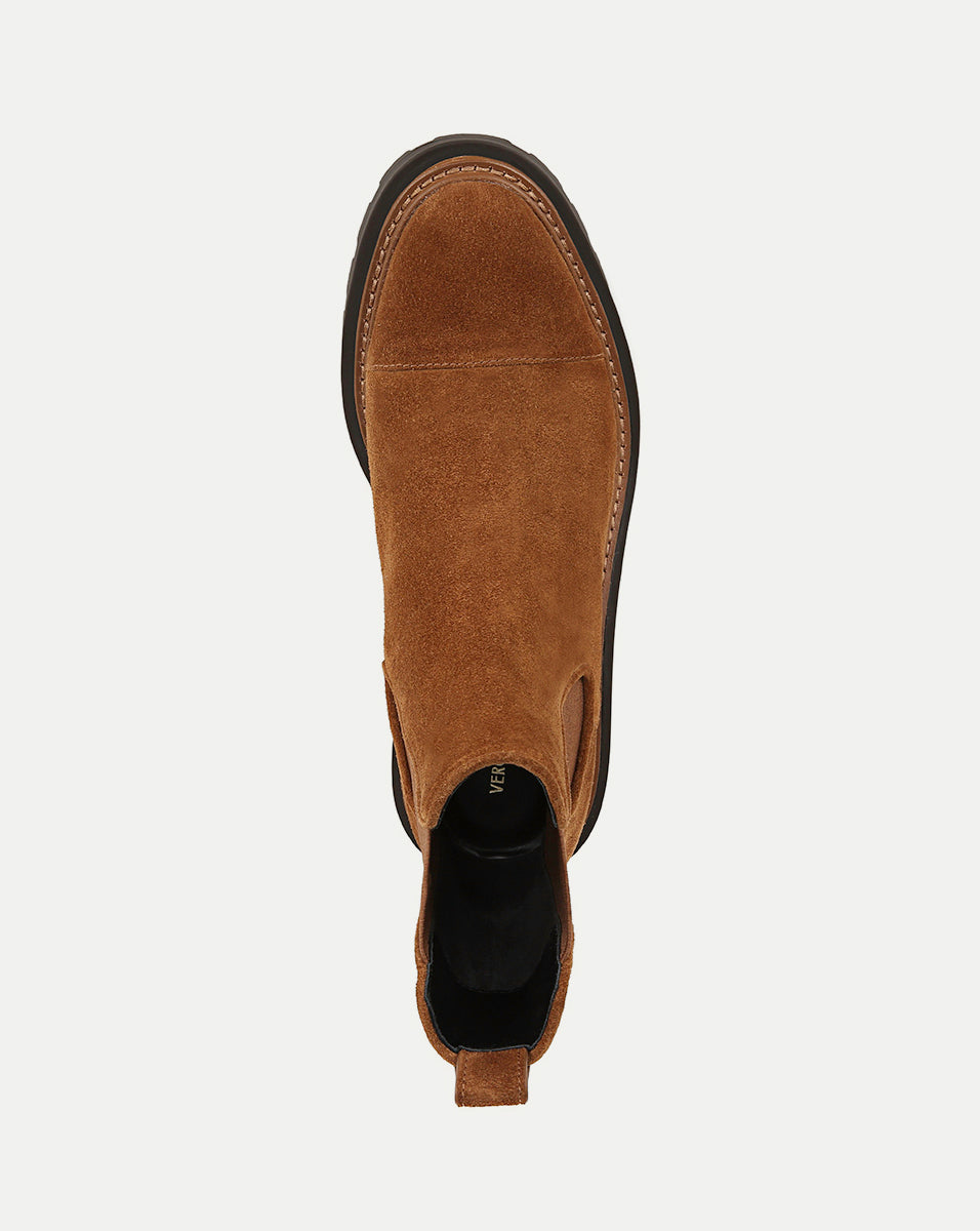 Suede Chelsea Boots with Chunky Sole & Elastic Sides | Delilah