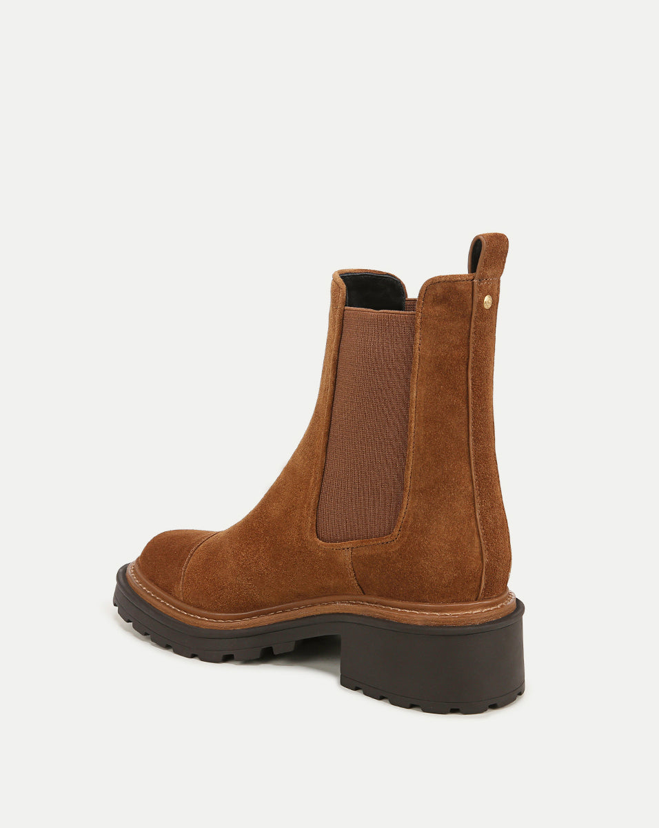 Suede Chelsea Boots with Chunky Sole & Elastic Sides | Delilah