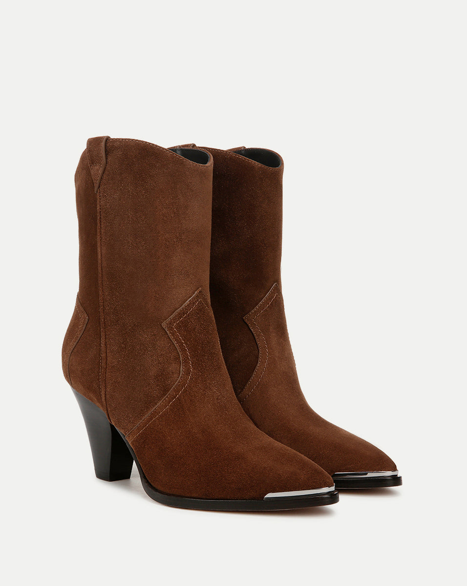 Suede Western Booties with 3" Heel for Women | Cody