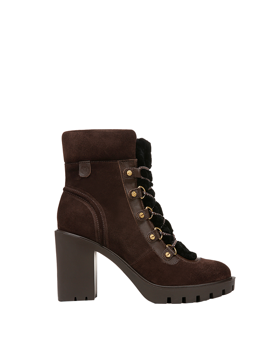Lug Sole Bootie with Elastic Laces & 3.5" Heel | Reece