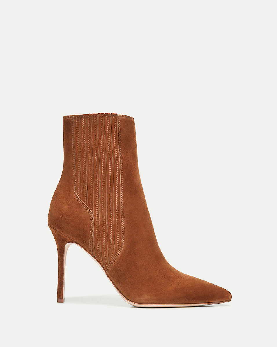 Stylish Suede Ankle Boots with 3.75" Heel | Lisa Bootie