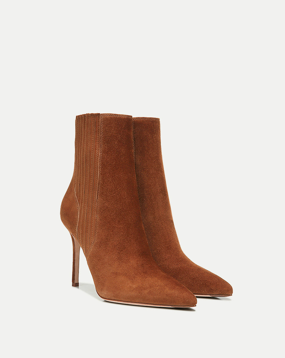 Stylish Suede Ankle Boots with 3.75" Heel | Lisa Bootie