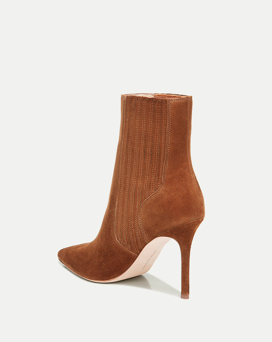 Stylish Suede Ankle Boots with 3.75" Heel | Lisa Bootie